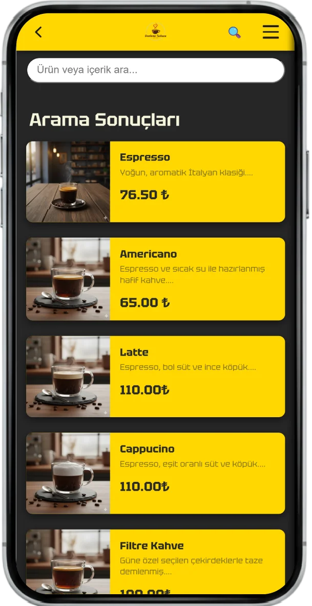 QR Menü Görünüm 4